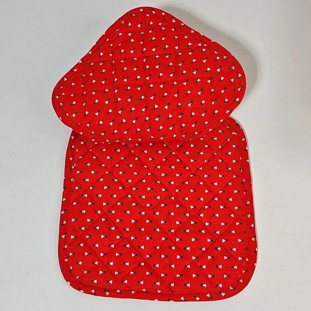 Vtg B & D Christmas Pot Holder Hot Pad Set NOS Teddy Bear Band Holiday Kitchen